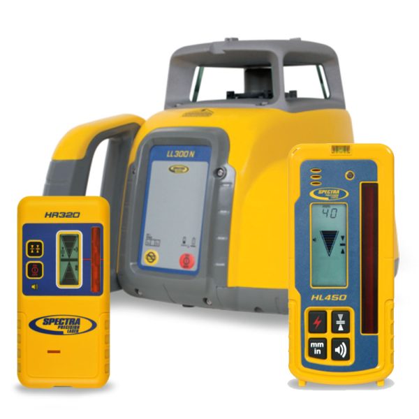 Spectra LL300N Laser Level with Recivers from JB Survey Limited